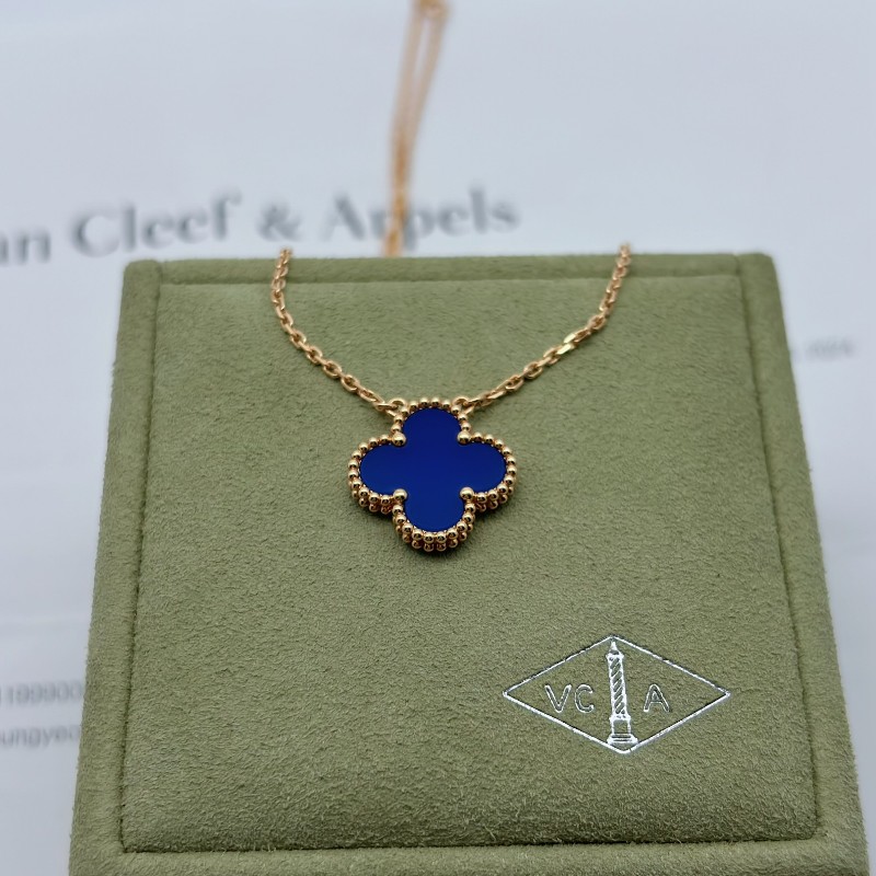 VCA梵克雅寶藍瑪瑙四葉草項鍊
中號-1