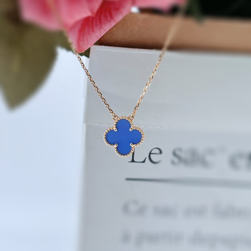 VCA梵克雅寶藍瑪瑙四葉草項鍊
中號-2