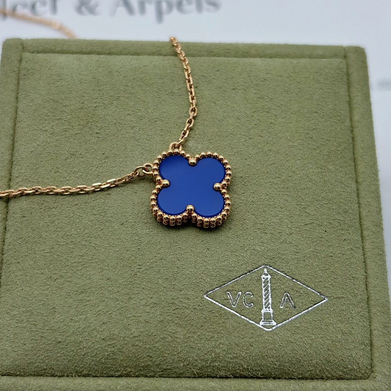 VCA梵克雅寶藍瑪瑙四葉草項鍊
中號-5