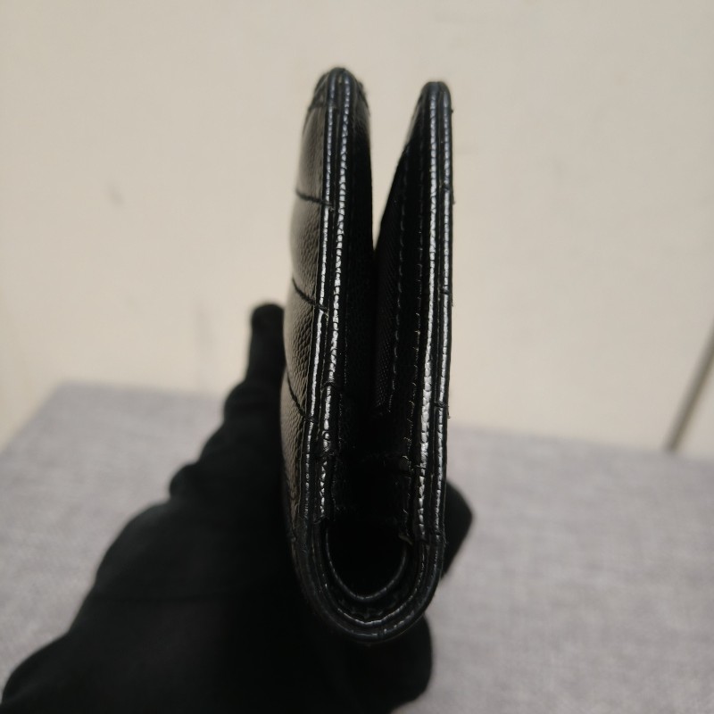 🔥10/3-10/31週年慶🔥【超狂優惠】✨YSL✨SAINT LAURENT （附盒/防塵袋）聖羅蘭 黑金 魚子醬 短夾 皮夾 錢包/二手精品/二手皮夾/保證正品🌳二手樹屋🌳-4