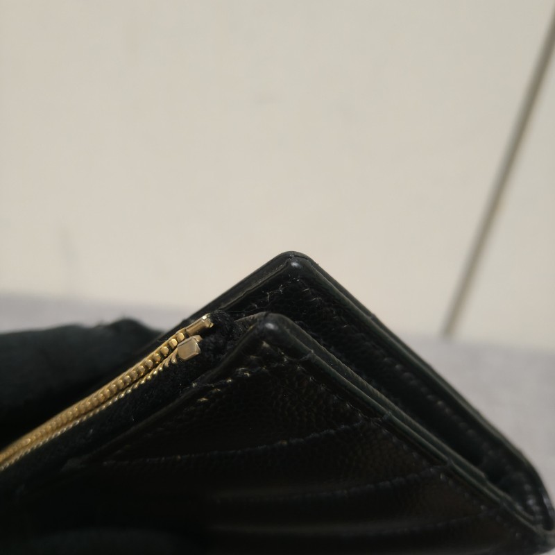 🔥10/3-10/31週年慶🔥【超狂優惠】✨YSL✨SAINT LAURENT （附盒/防塵袋）聖羅蘭 黑金 魚子醬 短夾 皮夾 錢包/二手精品/二手皮夾/保證正品🌳二手樹屋🌳-7