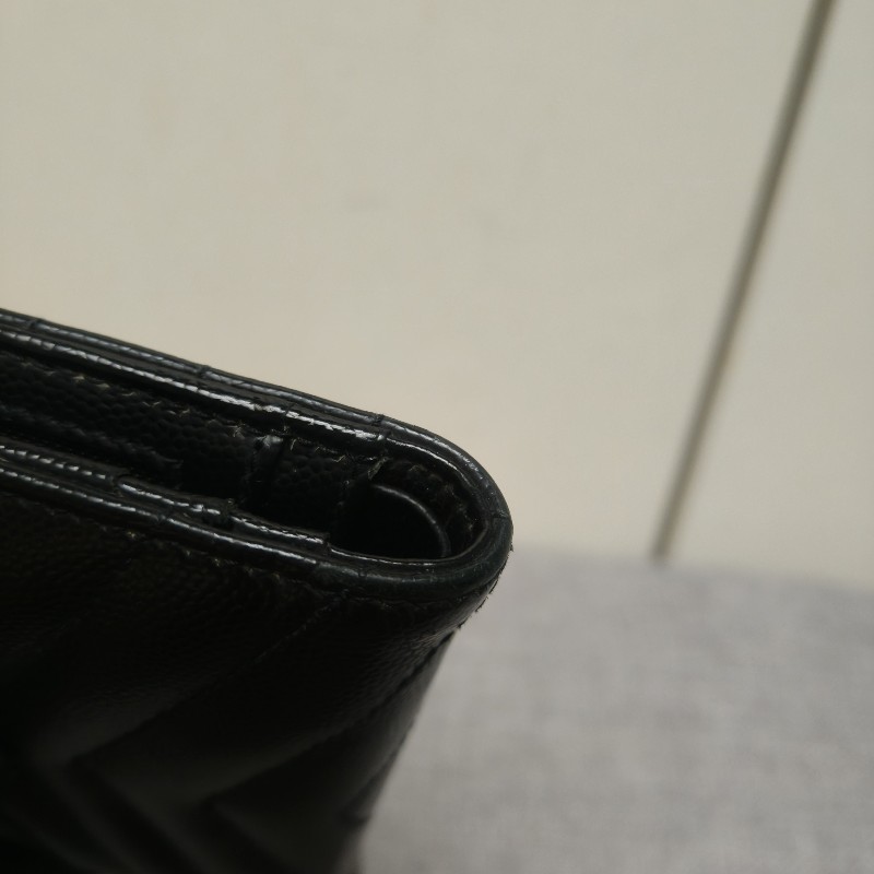 🔥10/3-10/31週年慶🔥【超狂優惠】✨YSL✨SAINT LAURENT （附盒/防塵袋）聖羅蘭 黑金 魚子醬 短夾 皮夾 錢包/二手精品/二手皮夾/保證正品🌳二手樹屋🌳-8