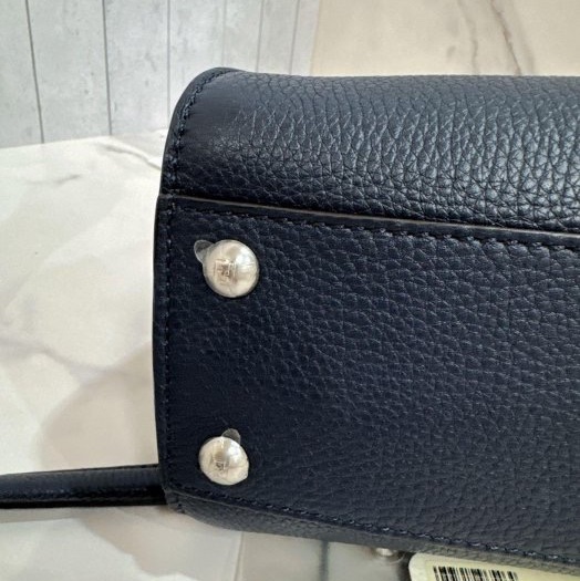 小巴黎二手名牌 真品fendi mini peekaboo 午夜藍 藏藍 膜在 未使用 附件齊全 專櫃16.8萬-17