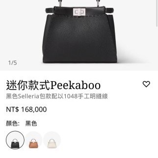 小巴黎二手名牌 真品fendi mini peekaboo 午夜藍 藏藍 膜在 未使用 附件齊全 專櫃16.8萬-25