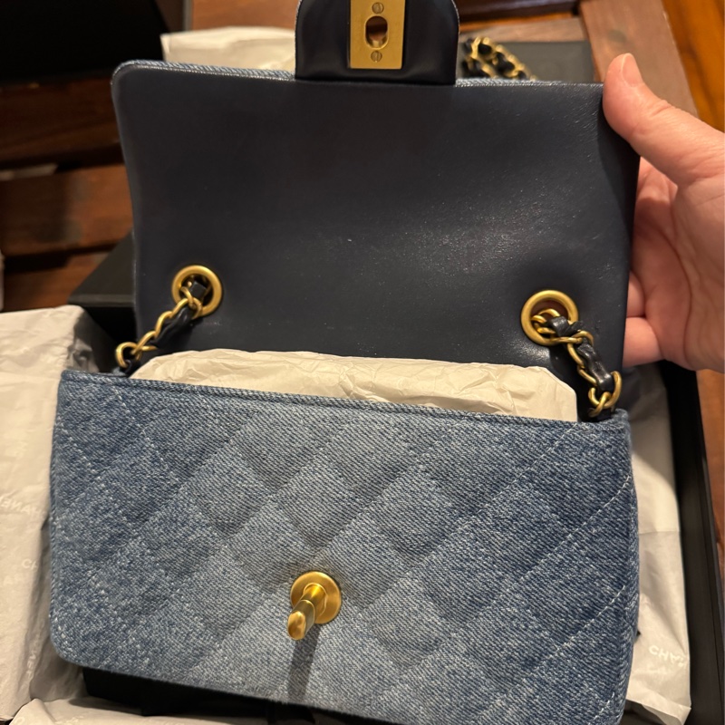 Chanel 香奈兒 牛仔 CF Mini 20cm 包包-5