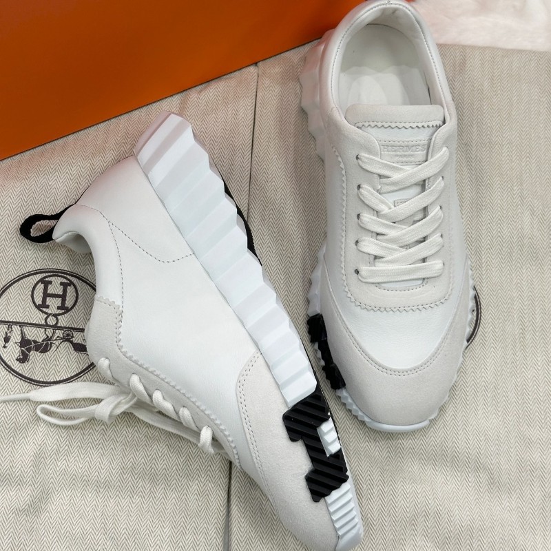 愛馬仕Hermes bouncing 三拼熊貓配色白拼灰運動球鞋 36碼-2
