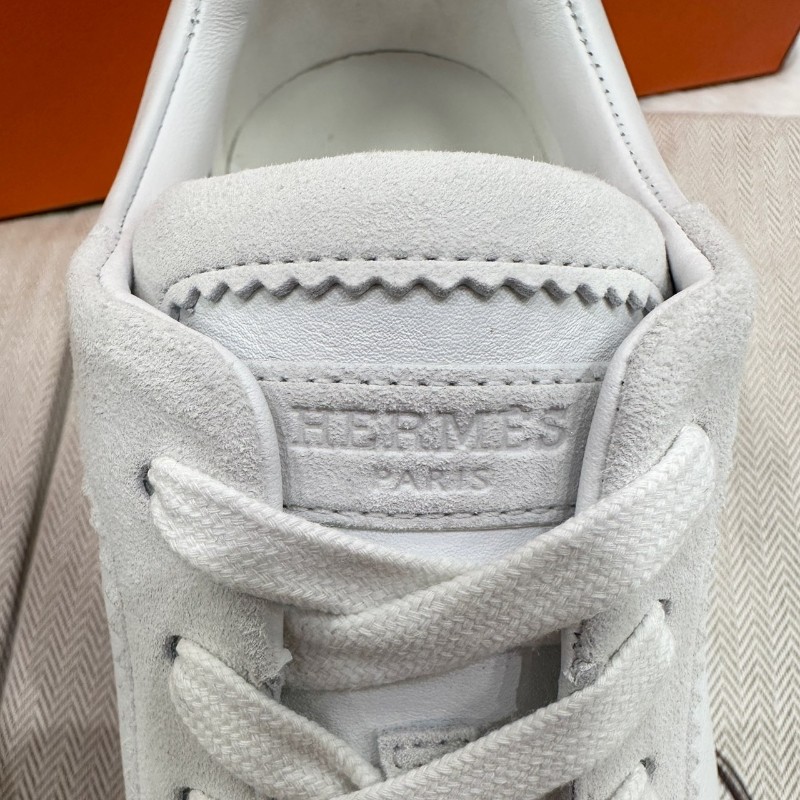 愛馬仕Hermes bouncing 三拼熊貓配色白拼灰運動球鞋 36碼-8