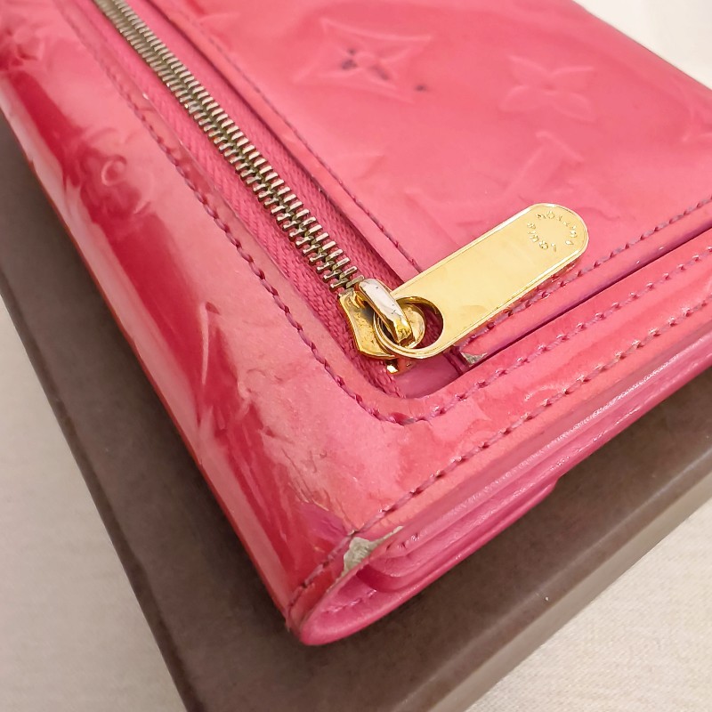 Louis Vuitton 漆皮壓花短夾-10