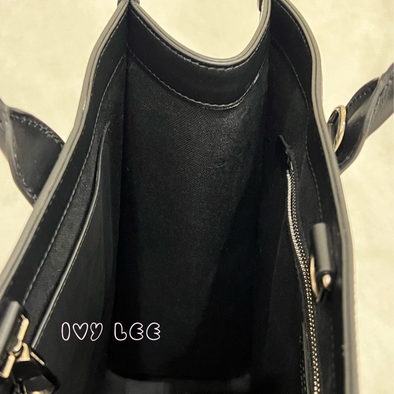 BURBERRY 經典黑色牛皮 滿版LOGO 托特包 男士 斜背包 手提包 正品 二手精品-5