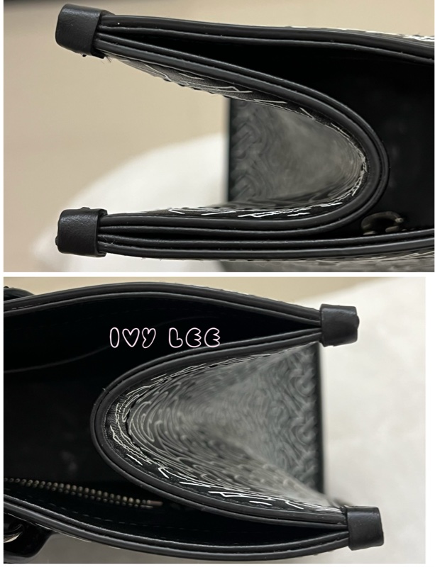 BURBERRY 經典黑色牛皮 滿版LOGO 托特包 男士 斜背包 手提包 正品 二手精品-7