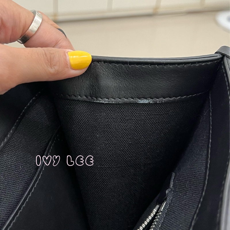 BURBERRY 經典黑色牛皮 滿版LOGO 托特包 男士 斜背包 手提包 正品 二手精品-10