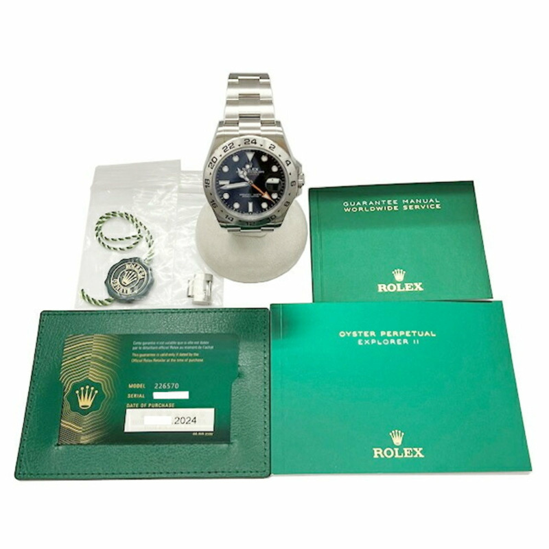 ROLEX Explorer II 226570，隨機編號，黑色錶盤，不銹鋼，自動機芯，男士手錶-13