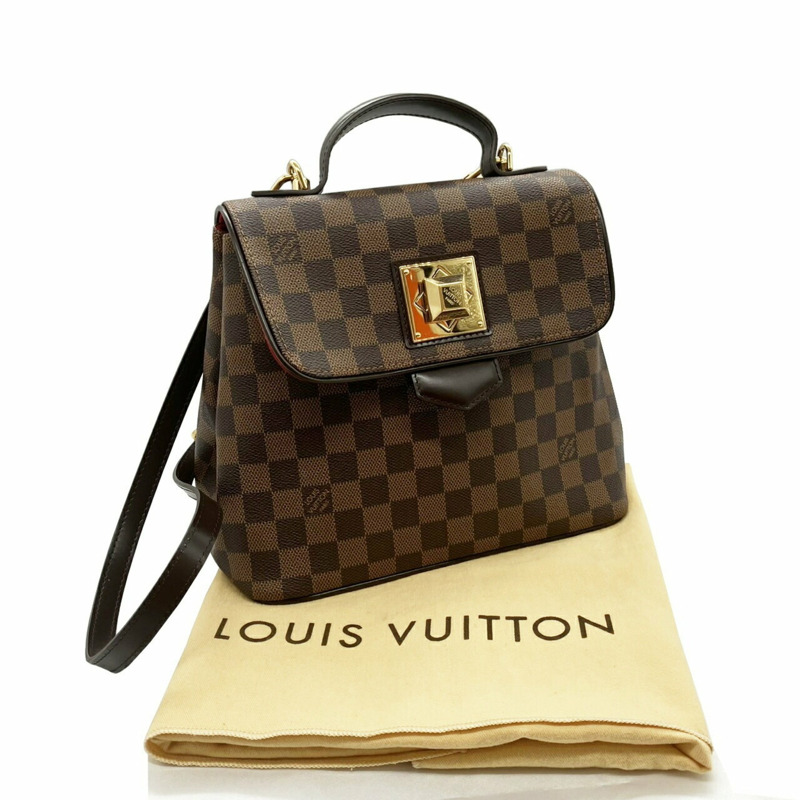LOUIS VUITTON Bergamo 中號 Damier 單肩包 棕色 N41168 F3181 女款-15
