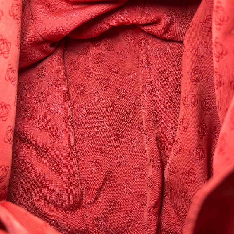 Loewe/羅意威 Flamenco 羊皮拼色流蘇福袋包-6