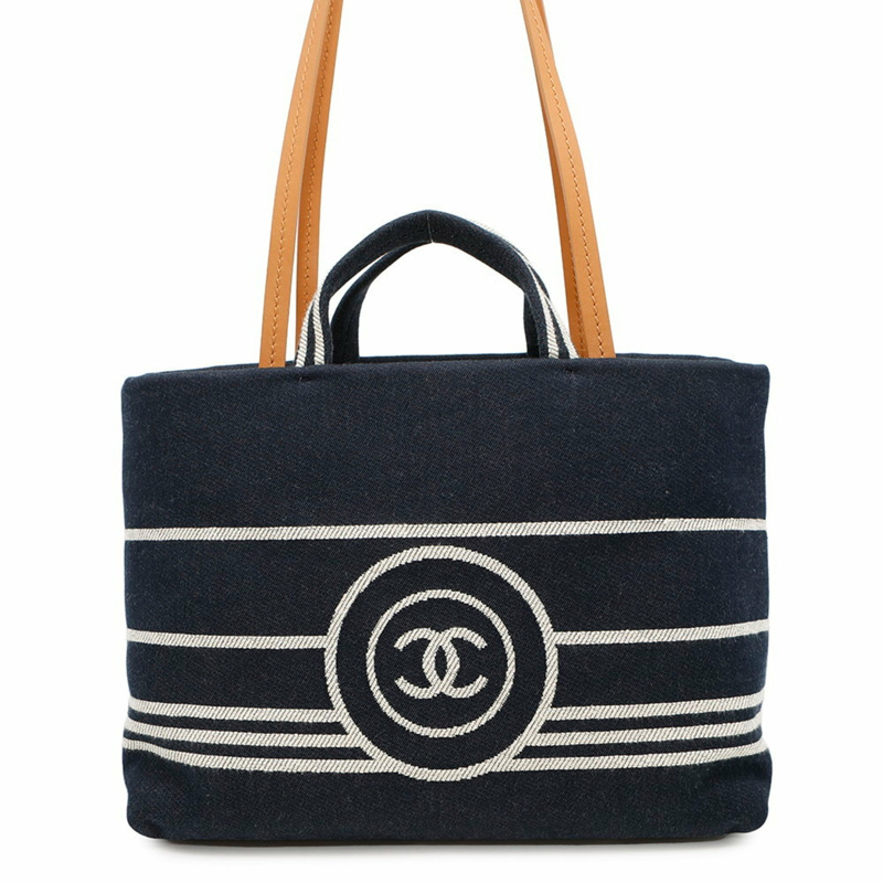 CHANEL 牛仔布 Coco Mark 兩用托特包 A92240-0