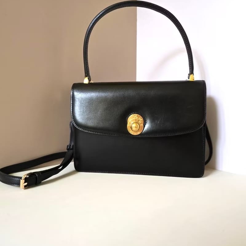 【LA LUNE】稀有中古包 Celine移動星球黑色凱莉包 腋下包 單肩背包 側背包 斜背包-1