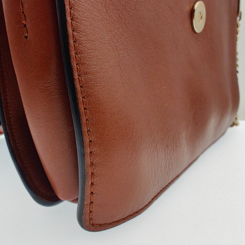 Chloe蔻依 青年FAYE系列 橫款 小牛皮牛皮革 手鐲包單肩包手提包 女款 褐色-5