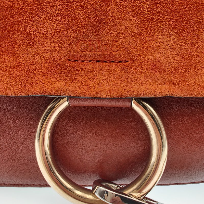 Chloe蔻依 青年FAYE系列 橫款 小牛皮牛皮革 手鐲包單肩包手提包 女款 褐色-6