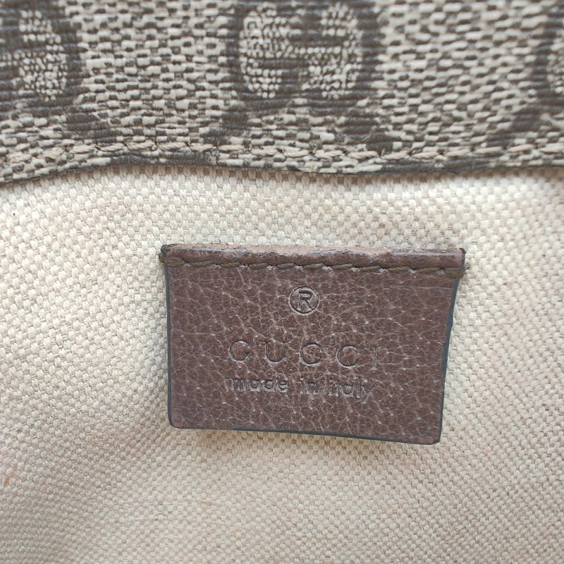 GUCCI古馳 Neo Vintage系列 燙金標誌老花滿印虎頭裝飾條紋肩帶 帆布拼皮 郵差包 腰包斜挎包 小號 男款 烏木色棕色-8