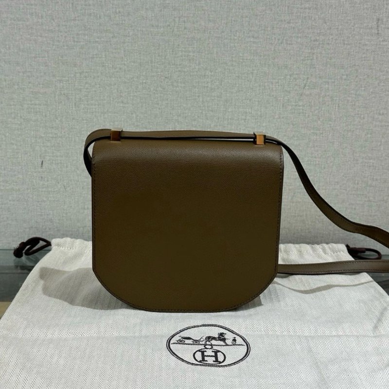 HERMES 栗子色金扣mosaique 馬賽克mini肩背包17*16*5 99新配件盒子塵袋-5