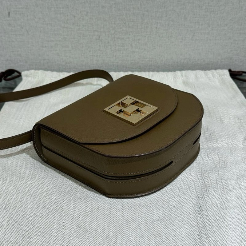 HERMES 栗子色金扣mosaique 馬賽克mini肩背包17*16*5 99新配件盒子塵袋-2