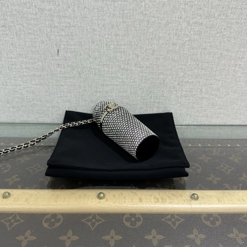 CHANEL 21K滿鑽王一博同款限量口紅項鍊包 3.5**3.5*10 98新配件盒子塵袋-4