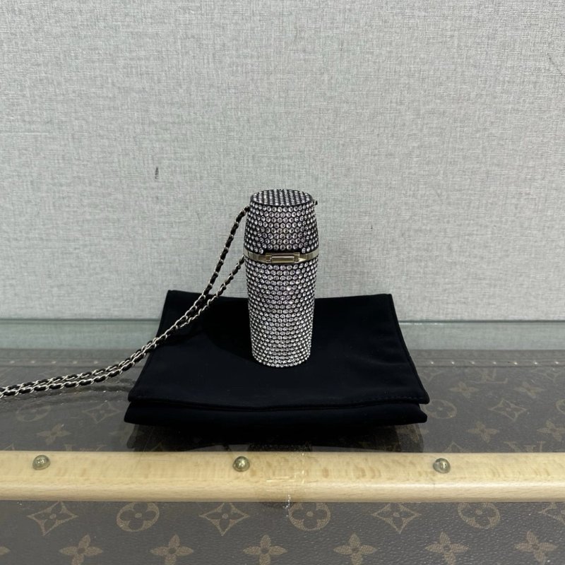 CHANEL 21K滿鑽王一博同款限量口紅項鍊包 3.5**3.5*10 98新配件盒子塵袋-5