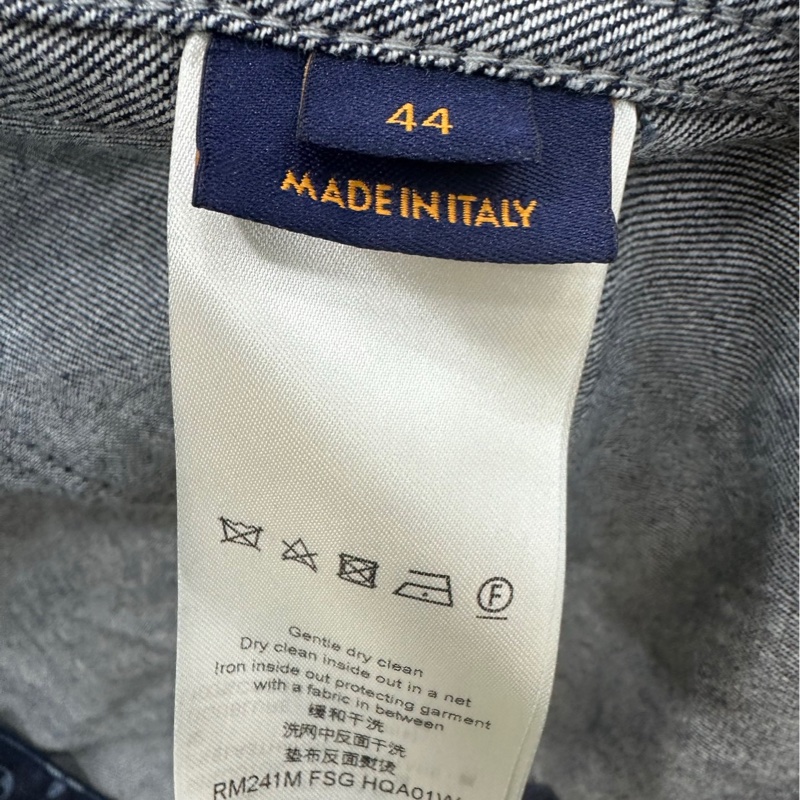 Lv路易威登 Logo滿印單排扣夾克外套 男款 藍色 44碼 淨99新,後背缺顆紐扣-3