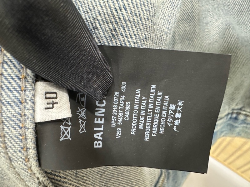 Balenciaga 巴黎世家 國旗刺繡牛仔外套 尺寸40,os版型-3