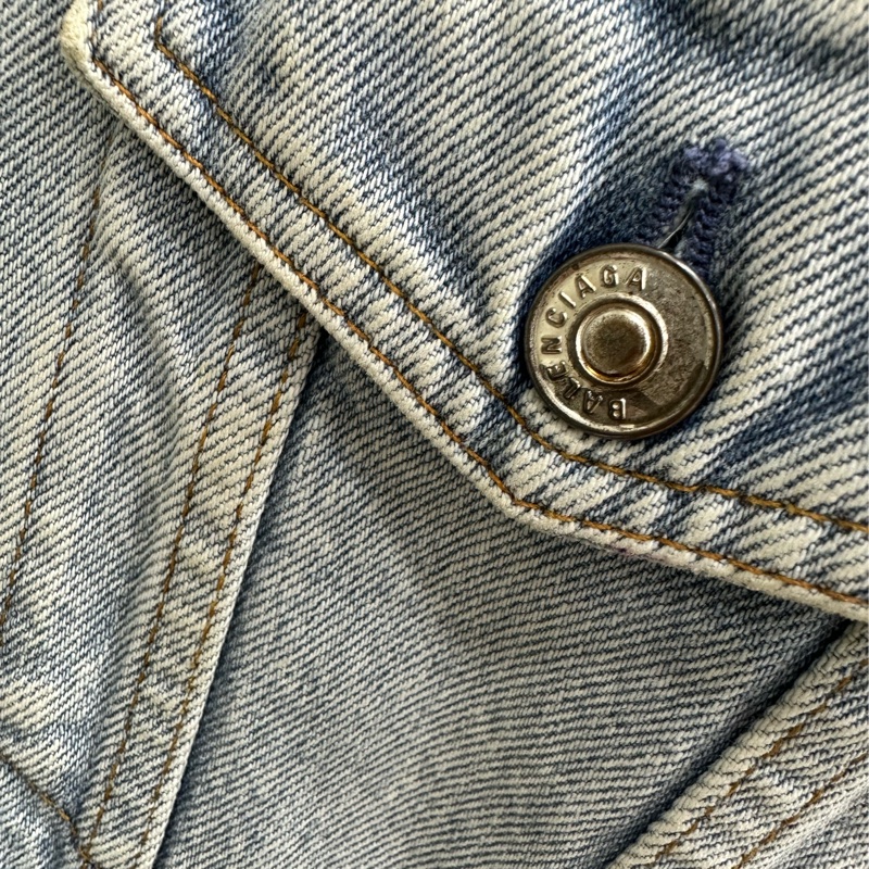 Balenciaga 巴黎世家 國旗刺繡牛仔外套 尺寸40,os版型-6