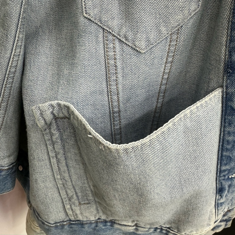 Balenciaga 巴黎世家 國旗刺繡牛仔外套 尺寸40,os版型-7