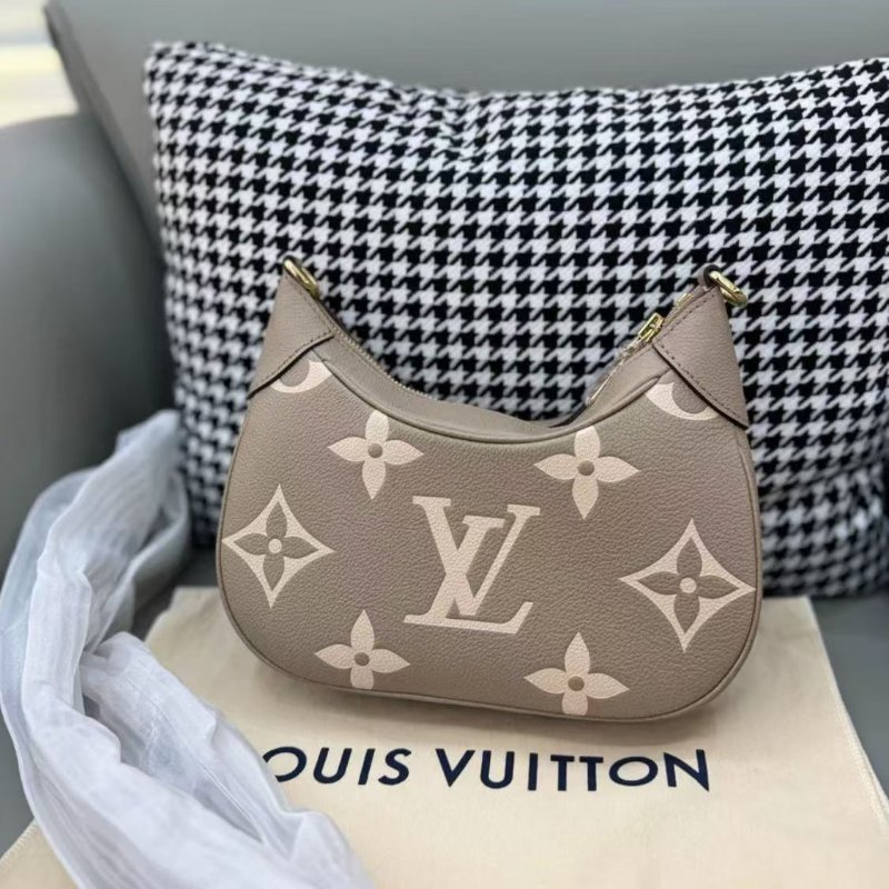 LV大象灰 bagatelle 雙色 Monogram Empreinte 皮革 全新全套-0