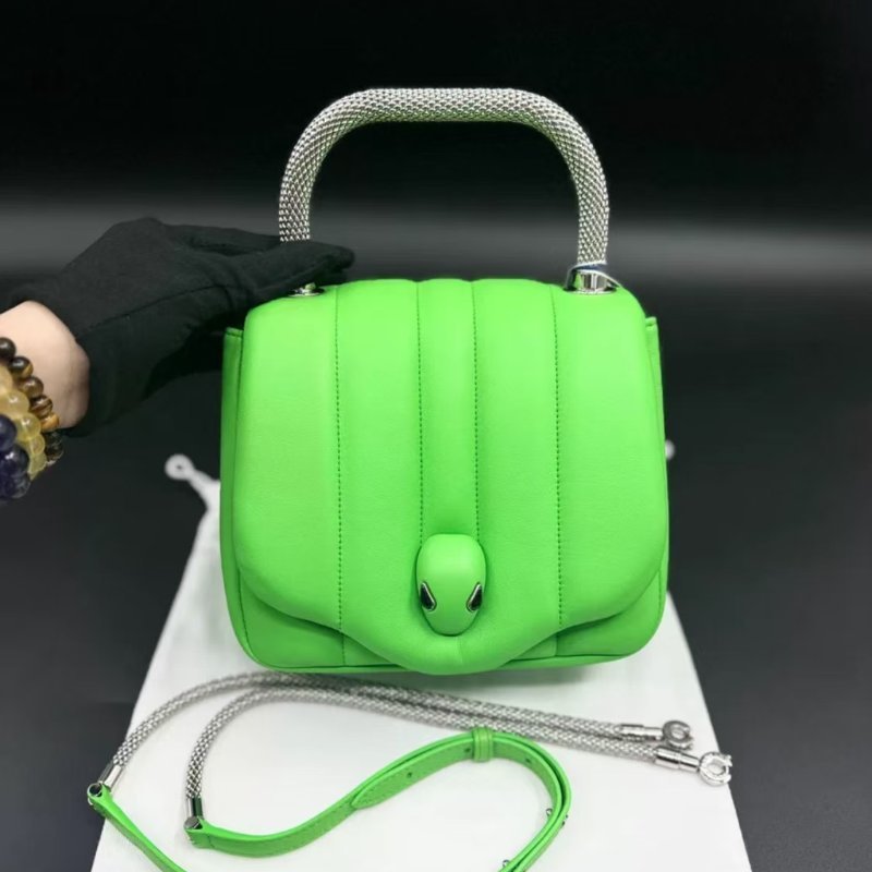 全球限量1000顆 AMBUSHX BVLGARI 限量版聯名系列 小羊皮蛇頭包 全新無附件 同系列周冬雨揚冪同款-0