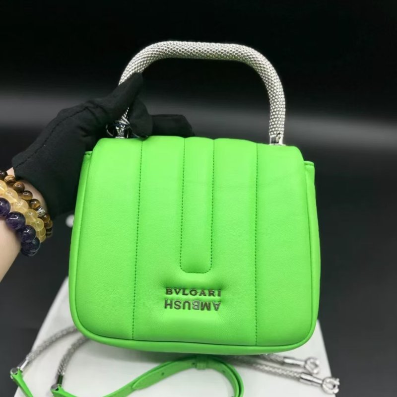 全球限量1000顆 AMBUSHX BVLGARI 限量版聯名系列 小羊皮蛇頭包 全新無附件 同系列周冬雨揚冪同款-4
