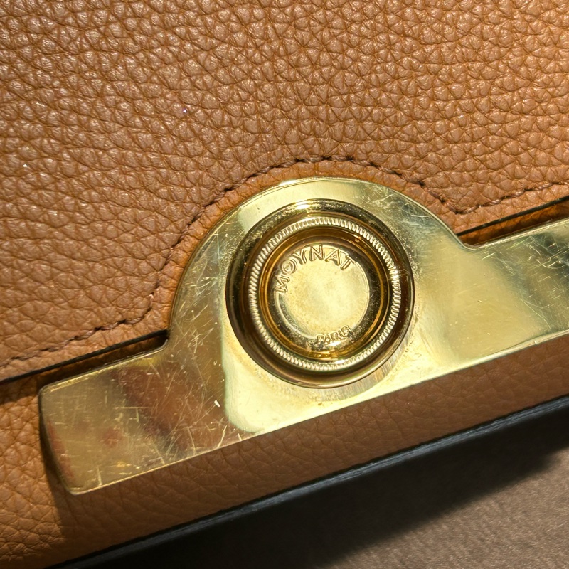 售 MOYNAT莫奈 經典Rejane Nano 金棕迷你手提包/肩背包-12