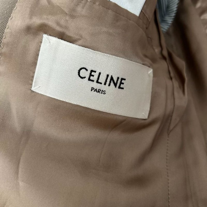 Celine 卡其色西裝外套 僅試穿 36號 胸圍94 衣長73-1