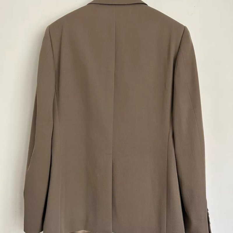 Celine 卡其色西裝外套 僅試穿 36號 胸圍94 衣長73-5