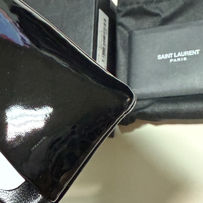 Saint Laurent YSL 漆皮零錢卡包 全新-6
