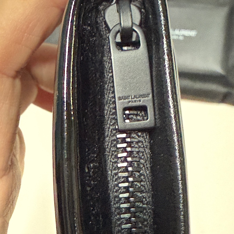 Saint Laurent YSL 漆皮零錢卡包 全新-7
