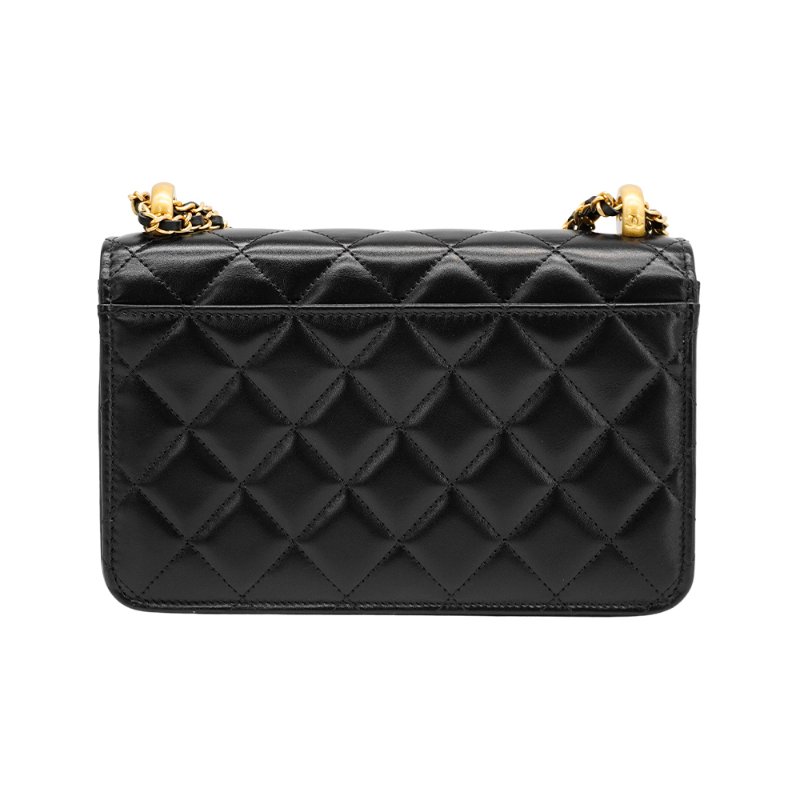 Chanel 油蠟牛皮雙金球Woc斜背包(AP2289-黑)-2