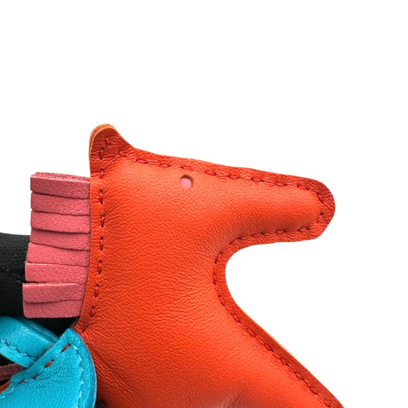 【美收精品】Hermès Swift皮革Rodeo MM掛飾橙色/藍色 B-600【隔月月中將轉賣至日本 上架期限30天】-2