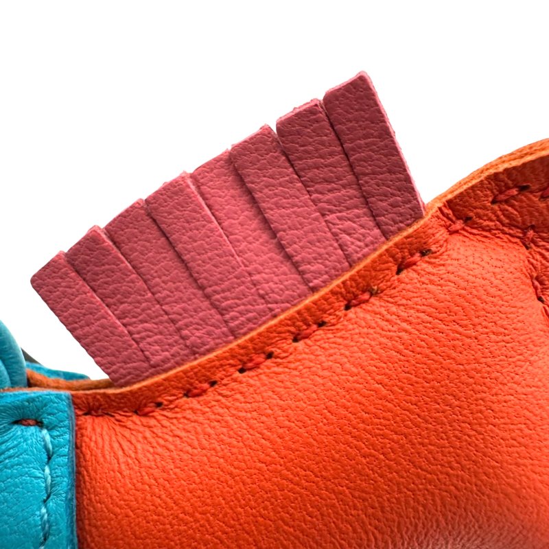 【美收精品】Hermès Swift皮革Rodeo MM掛飾橙色/藍色 B-600【隔月月中將轉賣至日本 上架期限30天】-4