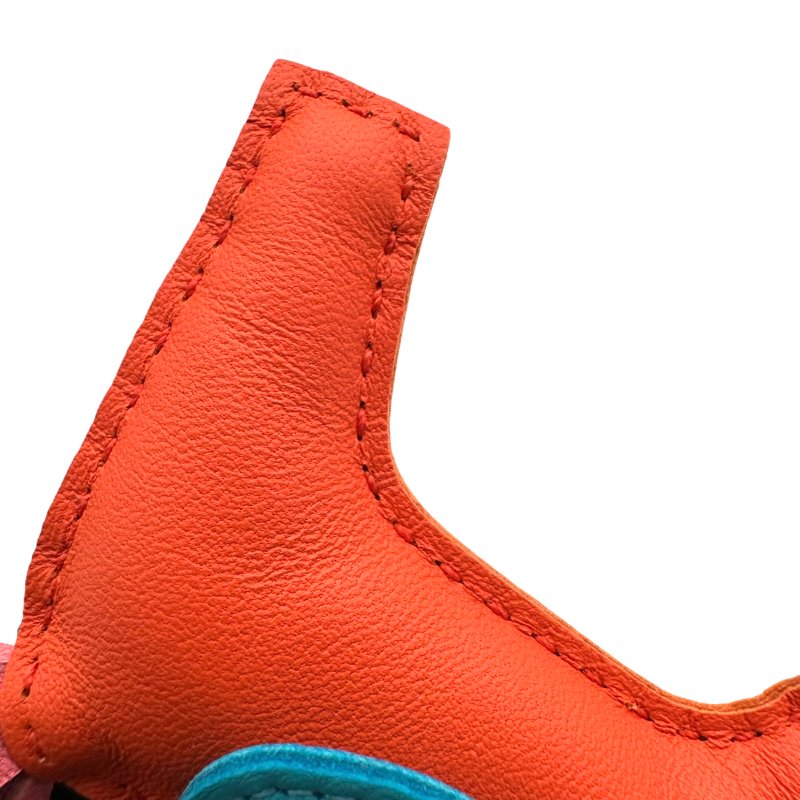 【美收精品】Hermès Swift皮革Rodeo MM掛飾橙色/藍色 B-600【隔月月中將轉賣至日本 上架期限30天】-5