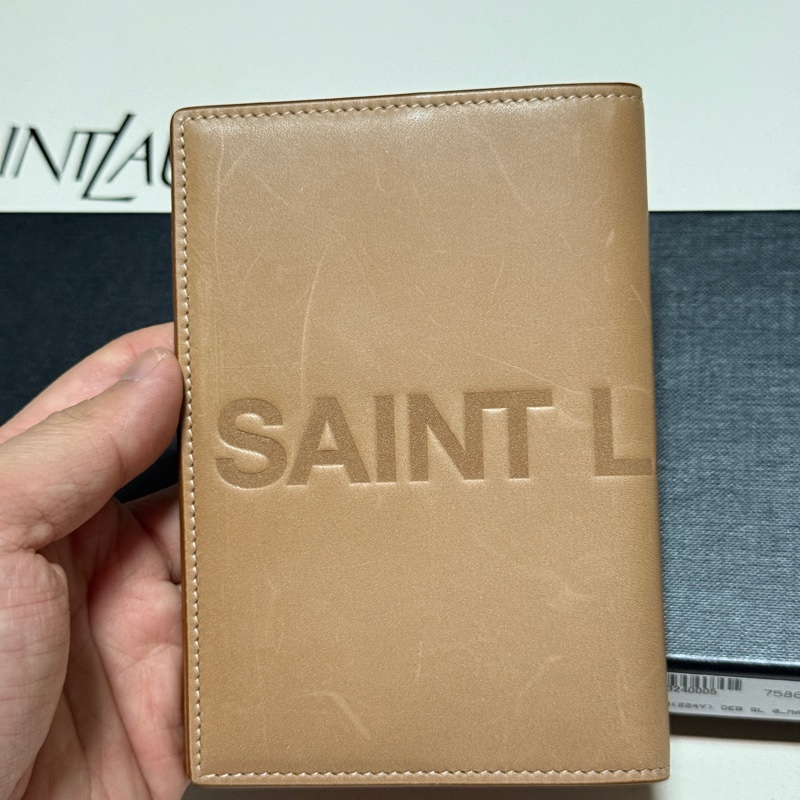 Saint Laurent YSL 植鞣革護照套-0