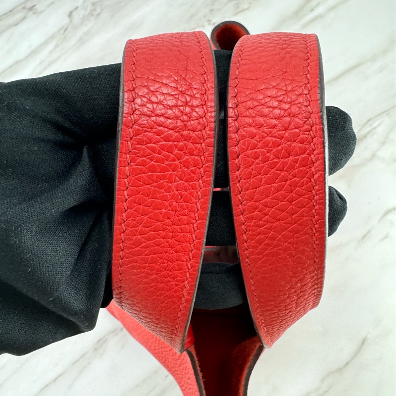 Hermès Picotin 18  菜籃子 紅色銀釦-14