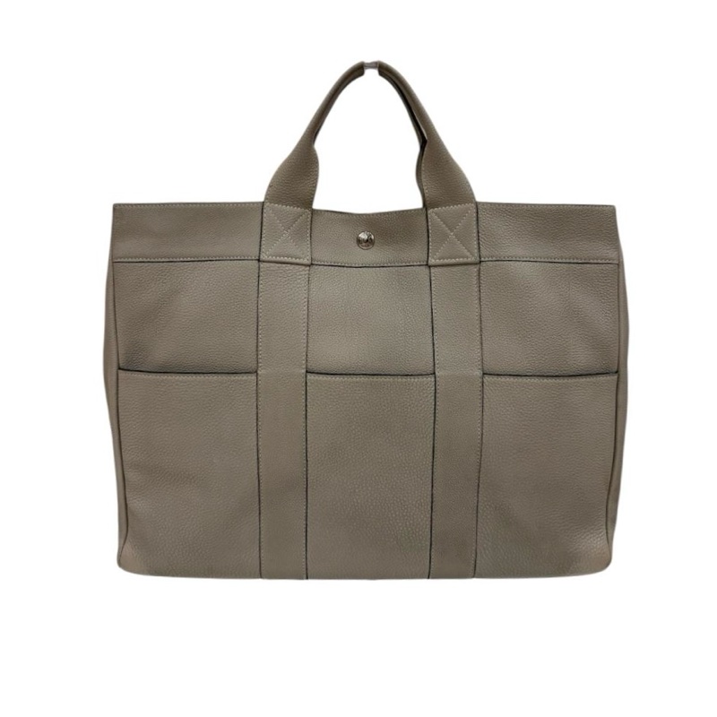 Hermès 大象灰全皮手提包-0