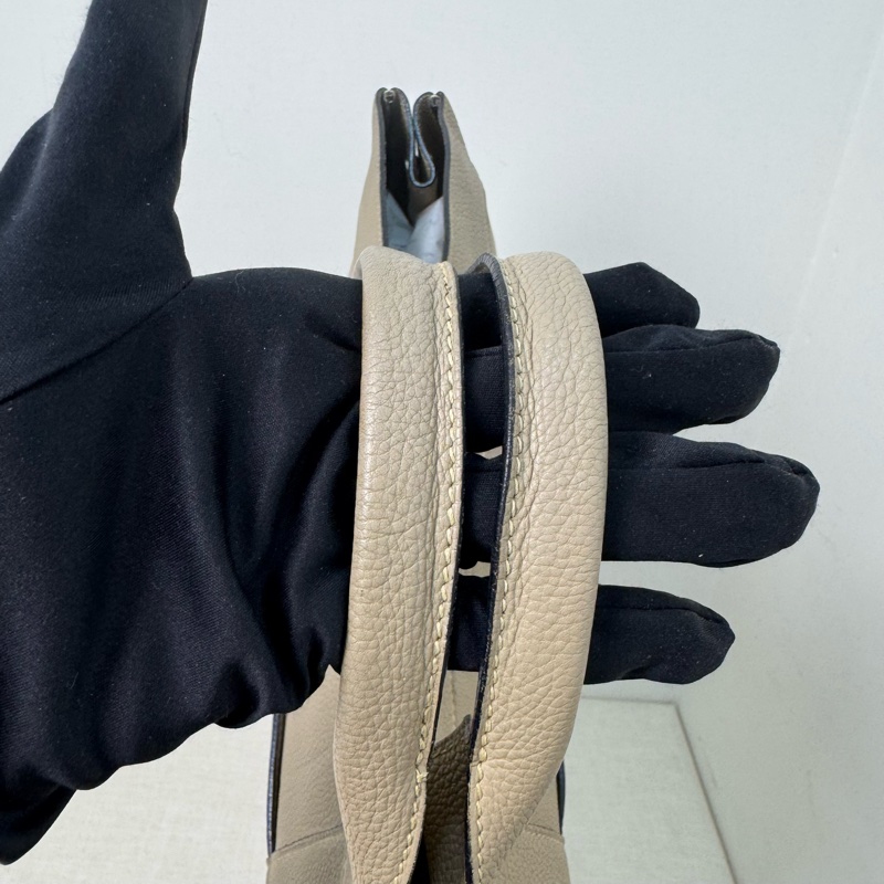 Hermès 大象灰全皮手提包-12