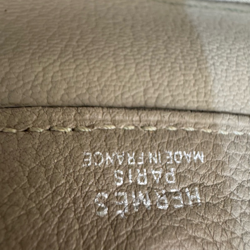 Hermès 大象灰全皮手提包-15