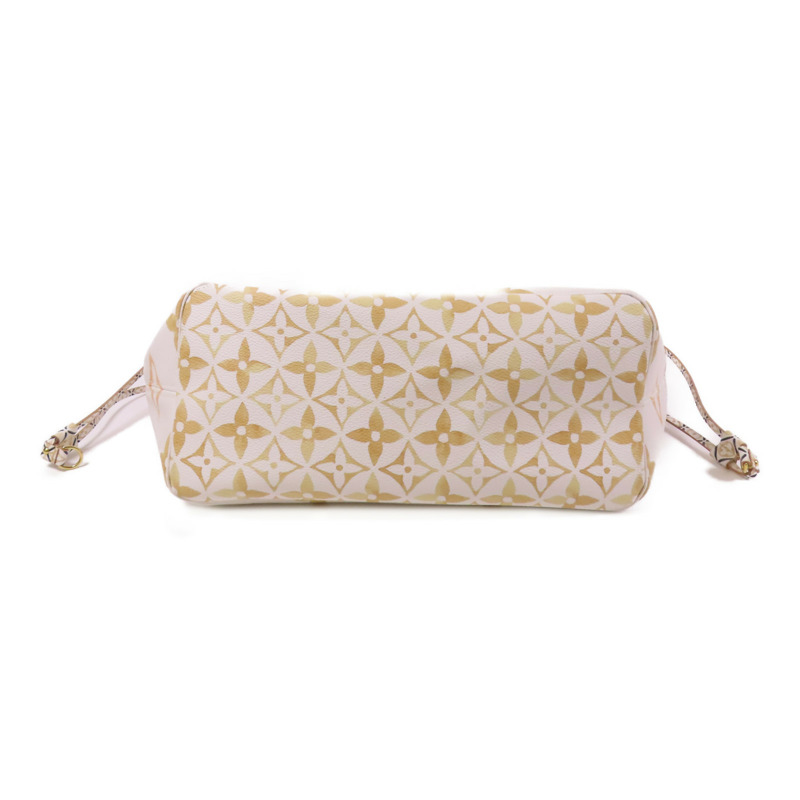 LOUIS VUITTON Monogram Giant Neverfull MM金扣肩背袋-4
