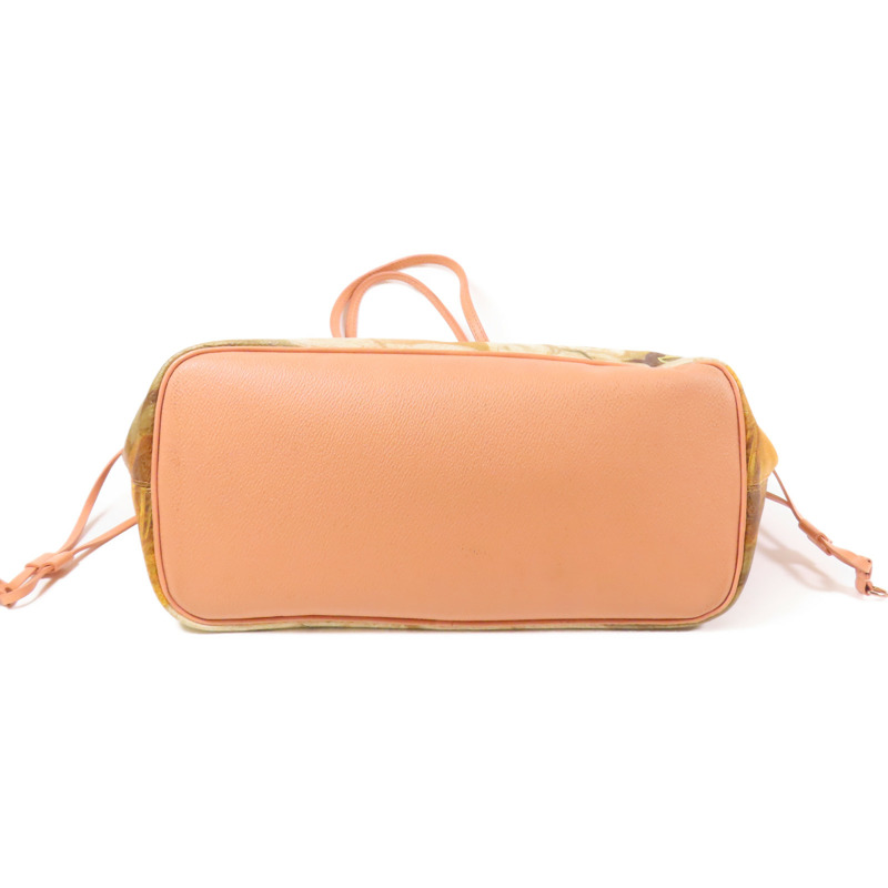 LOUIS VUITTON 塗層帆布/牛皮皮革Masters Collection Fragonard Neverfull MM手挽袋棕色/粉紅色-3